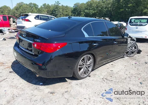 2014 Infiniti Q50 Hybrid Sport from USA, damaged, VIN JN1AV7AP8EM691226